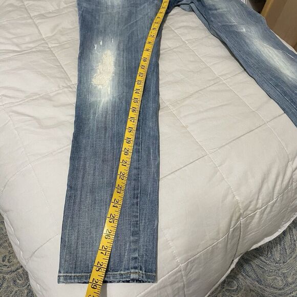 Nolita De Nimes Vintage Mid Rise Jeans 27 Blue Straight Leg Distressed S… - Picture 5 of 10